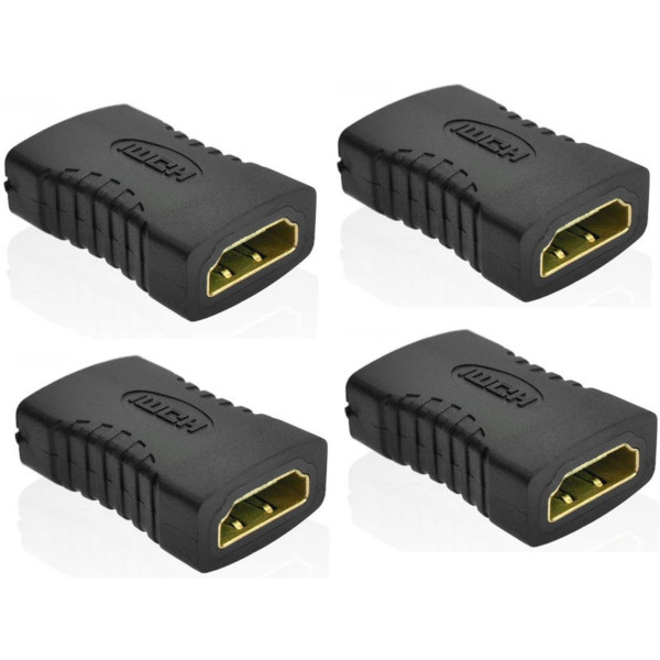 Wellteck (Pack of 4) Gold Plated HDMI Female to Fe...