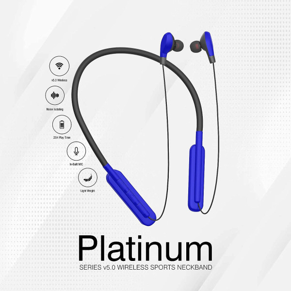 UBON Bluetooth Earphones Headphones CL-5610 Platinum Series, Wireless Neckband with Up to 25 Hours Playtime, TF Card Slot, Magnetic Earbuds, v5.0 Bluetooth Headset for Hi-Fi Music & Super Bass
