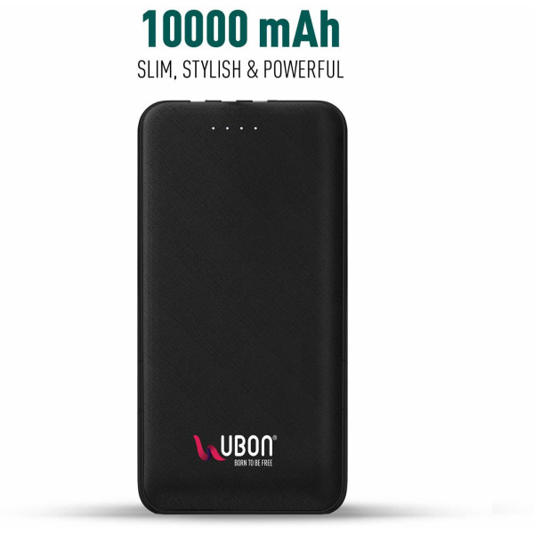 Ubon 10000 mAh Power Bank (10 W, Fast Charging) (Black, Lithium Polymer)