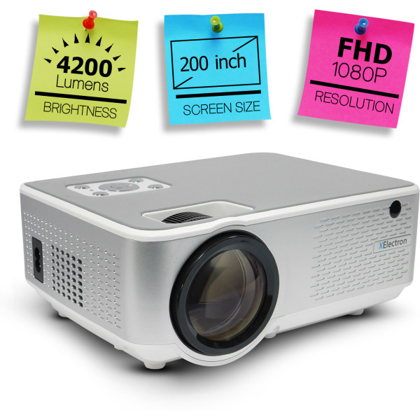 XElectron C9 Real HD 1080p Supported 3800 Lumen with 180 inch Display LED Projector
