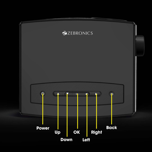 ZEBRONICS ZEB-PIXAPLAY 15 (3400 lm / 1 Speaker / Remote Controller) Projector (Black)