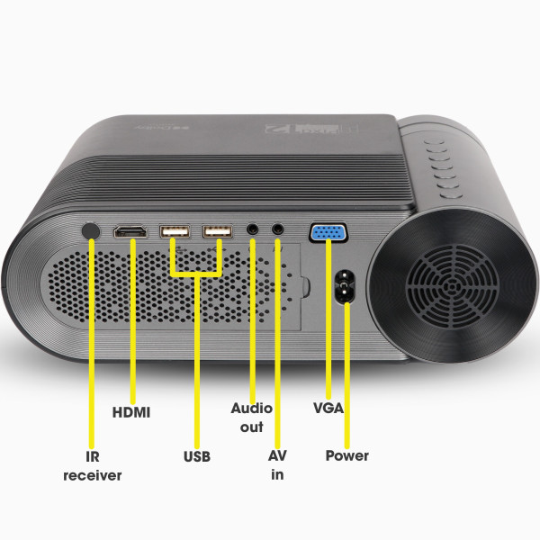 ZEBRONICS Zeb-PixaPlay 12 (3000 lm / 1 Speaker / Remote Controller) Projector (Black)