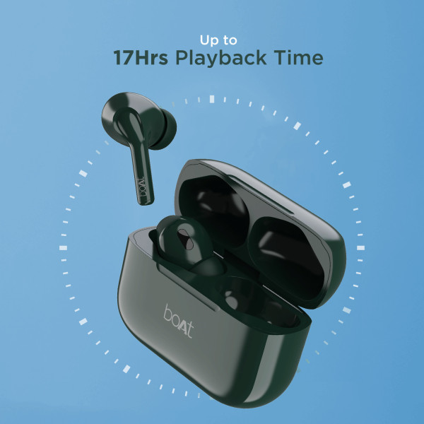 boAt Airdopes 161 Bluetooth Headset (Olive Green, True Wireless)