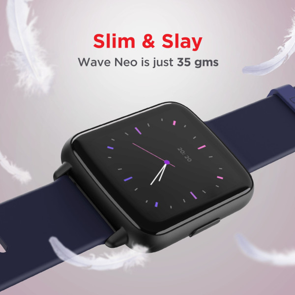 boAt Wave Neo with 1.69 inch , 2.5D Curved Display  Multiple Sports Modes Smartwatch (Blue Strap, Free Size)