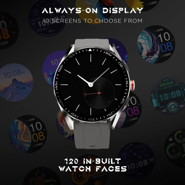 Fire-Boltt Invincible Plus 1.43 inch AMOLED Display Smartwatch with Bluetooth Calling 4GB Storage