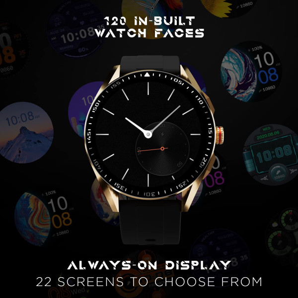 Fire-Boltt Invincible Plus 1.43 inch AMOLED Display Smartwatch with Bluetooth Calling 4GB Storage