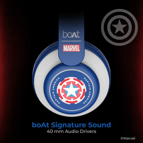 boAt Rockerz 450 Wonder Woman Edition Bluetooth On Ear Headphones with Mic, Upto 15 Hours Playback, 40MM Drivers, Padded Ear Cushions, Integrated Controls and Dual Modes(Amazonian Red)