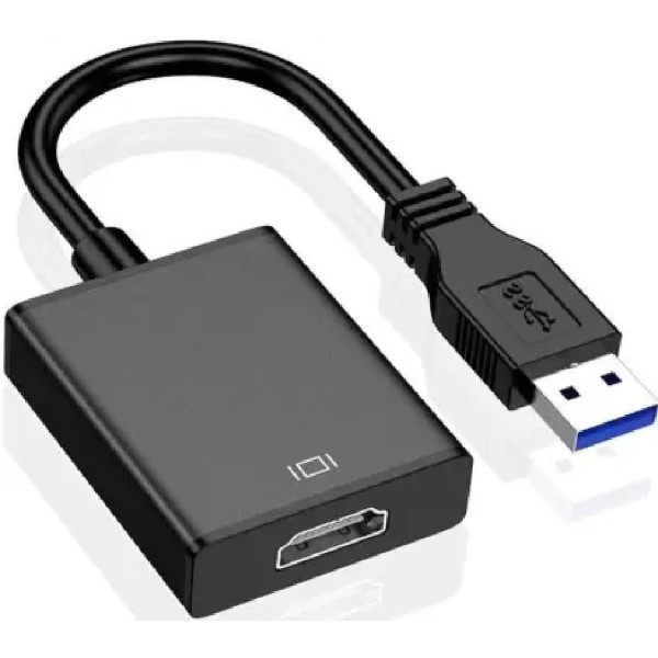 microware USB 3.0 to HDMI Adapter, 1080P Multi-Display Video Converter for Laptop PC Desktop to Monitor, Projector, TV. USB 3.0 to HDMI Adapter, 1080P Multi-Display Video Converter for Laptop PC Desktop to Monitor, Projector, TV. HDMI Connector (Blac