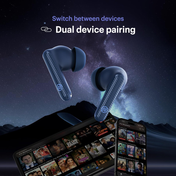 Noise Newly Launched Aura Buds in-Ear Truly Wireless Earbuds with 60H of Playtime Quad Mic with ENC Dual Device Pairing (Aura Blue)