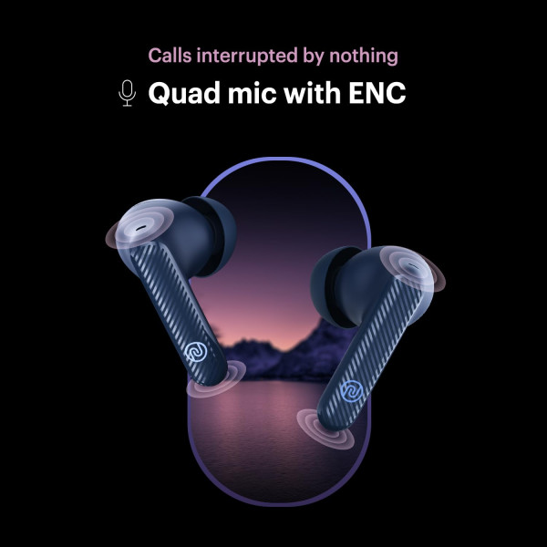 Noise Newly Launched Aura Buds in-Ear Truly Wireless Earbuds with 60H of Playtime Quad Mic with ENC Dual Device Pairing (Aura Blue)
