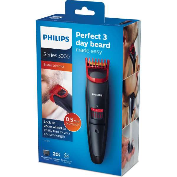 PHILIPS QT4011/15 Trimmer 90 min  Runtime 21 Length Settings (Multicolor)