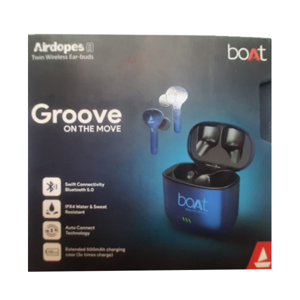 BoAt Airdopes 433 Bluetooth Headset (Blue, True Wireless)