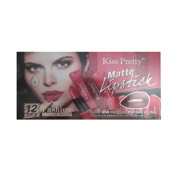 Kiss Pretty liquid super matte lipstick set of 12 lipsticks