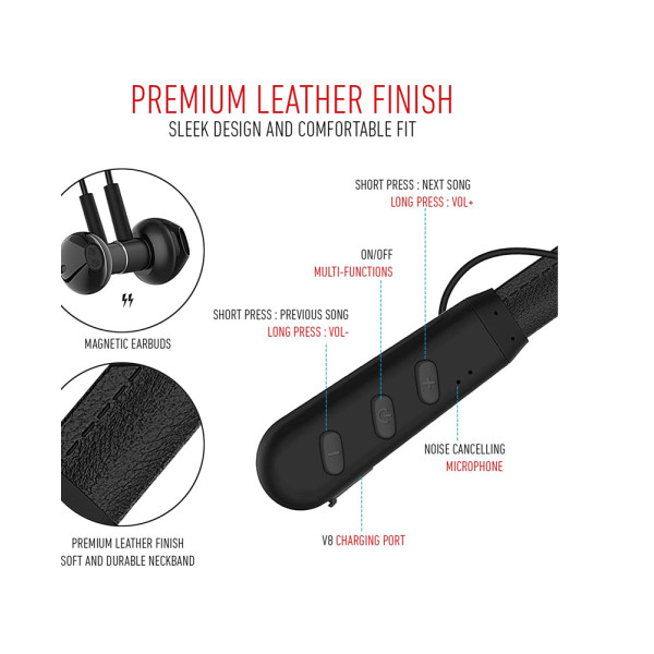 Ubon CL-60 Built-in magnetic earbuds Bluetooth Headset 