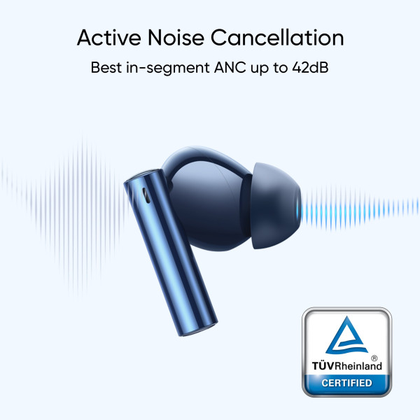 realme Buds Air 3 with Fast Charge  Active Noise Cancellation (ANC) Bluetooth Headset (Starry Blue, True Wireless)