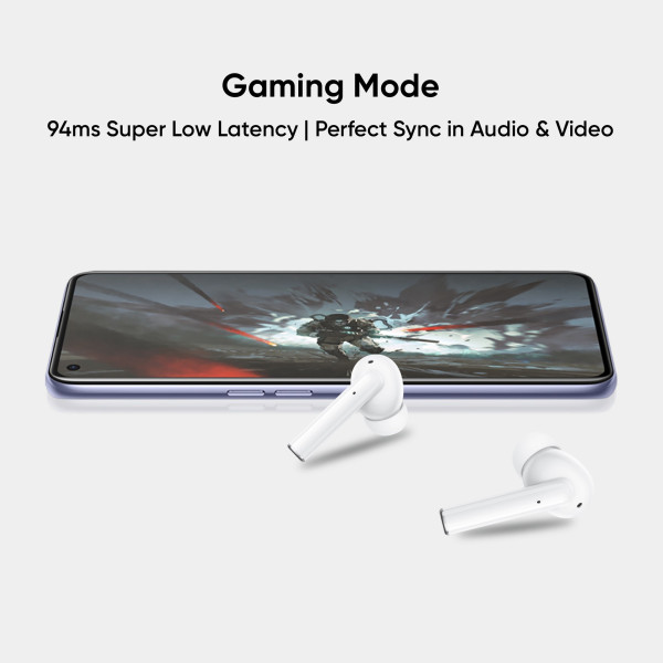 realme Buds Air Pro Active Noise Cancellation Enabled Bluetooth Headset (White, True Wireless)