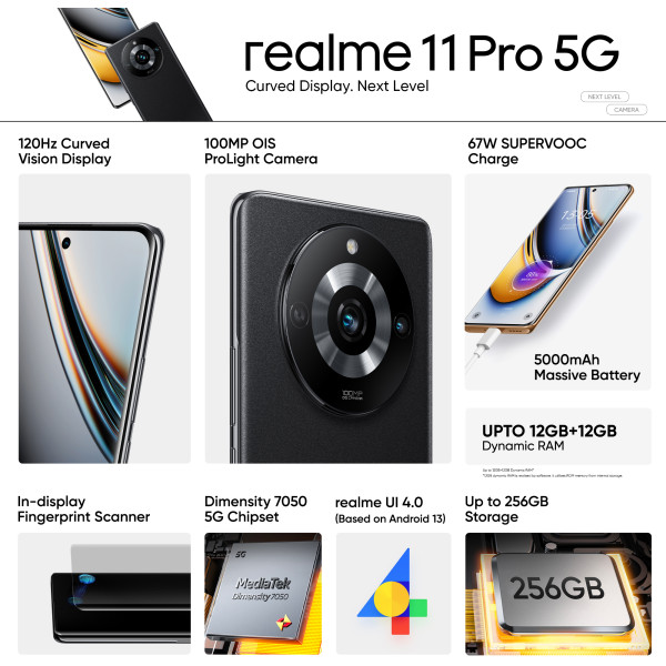 realme 11 Pro 5G (Astral Black, 256 GB) (8 GB RAM)