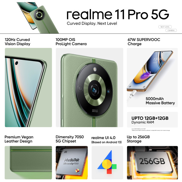 realme 11 Pro 5G (Oasis Green, 256 GB) (8 GB RAM)