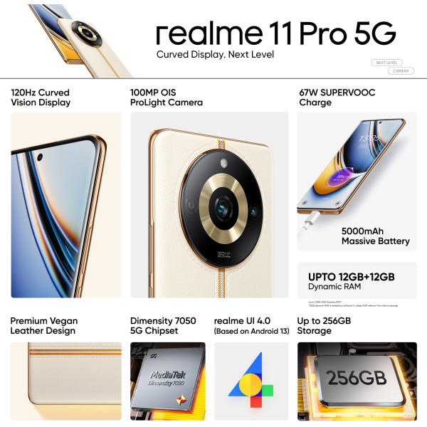 realme 11 Pro 5G (Sunrise Beige, 256 GB) (12 GB RAM)