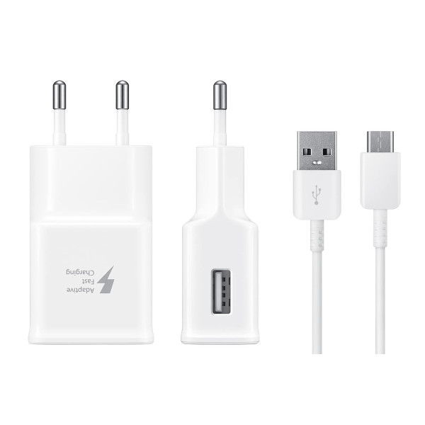 Samsung 15W Single Port USB-A Charger White Cable Included