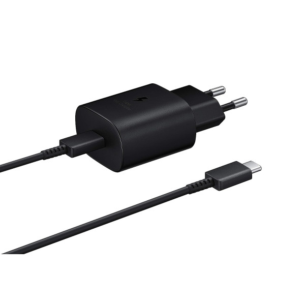 Samsung 25W Travel Adapter and USB C to C Cable for All Type C Phones Samsung-Black