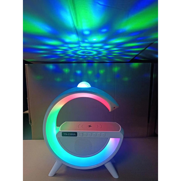 cubonic G Shape Bluetooth LED Wireless Speaker with USB Port SD Card Slot FM Mode RGB Mood Light 